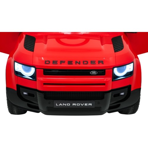 Land Rover Defender czerwony pojazd elektryczny dla dzieci