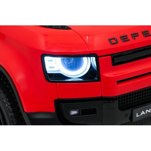 Land Rover Defender czerwony pojazd elektryczny dla dzieci