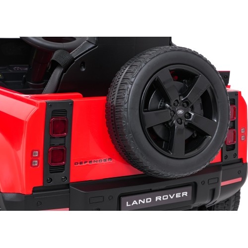 Land Rover Defender czerwony pojazd elektryczny dla dzieci