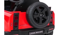Land Rover Defender czerwony pojazd elektryczny dla dzieci