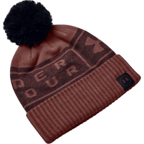 Męska czapka Under Armour Big Logo z pomponem - Cinna Red