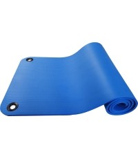 Mata fitness Yate NBR z dwoma otworami do zawieszania, 183×61×1 cm, niebieska