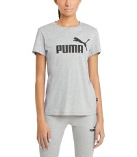 Koszulka damska Puma Ess Logo Tee jasnoszara 586774 04