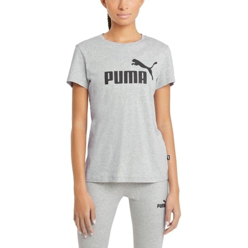 Koszulka damska Puma Ess Logo Tee jasnoszara 586774 04