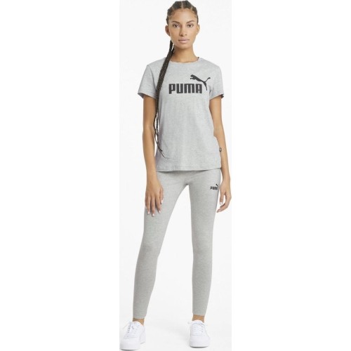 Koszulka damska Puma Ess Logo Tee jasnoszara 586774 04