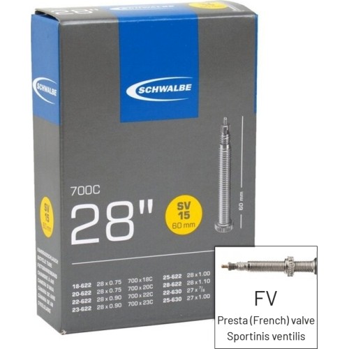 Dętka Schwalbe SV15 700x18/28 FV 60mm