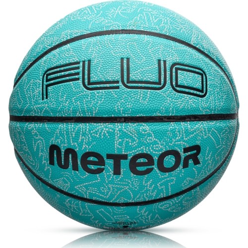 Piłka do koszykówki Meteor Fluo, rozmiar 7 - Miętowy