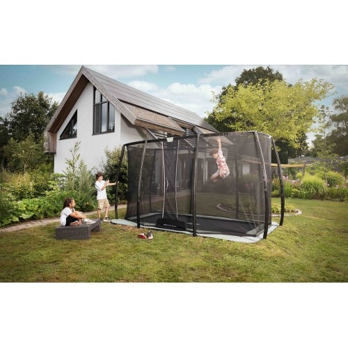 Trampolina BERG Ultim Champion ECO FlatGround 410 + siatka ochronna DLX XL