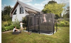 Trampolina BERG Ultim Champion ECO FlatGround 410 + siatka ochronna DLX XL