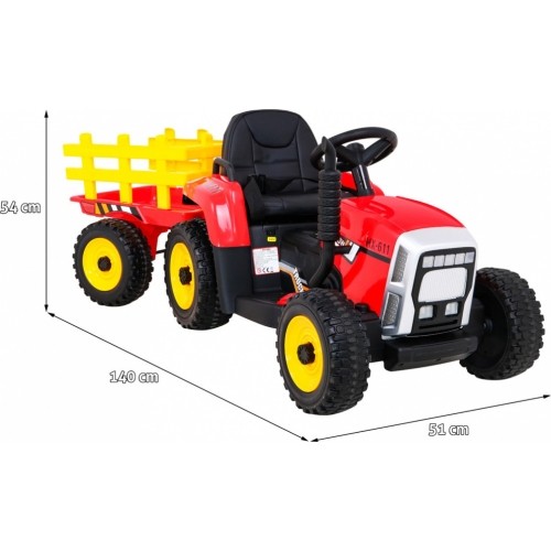 Traktor z przyczepą BLOW, czerwony