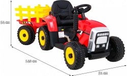 Traktor z przyczepą BLOW, czerwony