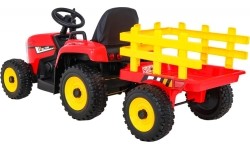 Traktor z przyczepą BLOW, czerwony