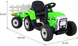 Traktor z przyczepą BLOW, zielony