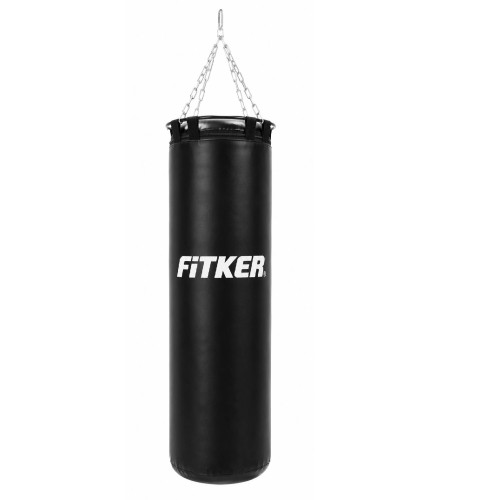 Worek bokserski JUNIOR, PVC, czarny - 100x35cm - Pierścień i łańcuchy