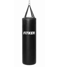 Worek bokserski JUNIOR, PVC, czarny - 100x35cm - Pasy