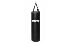 Worek bokserski JUNIOR, PVC, czarny - 85x32cm - Pasy
