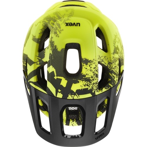 Kask Uvex React Jr. MIPS, limonkowo-czarny