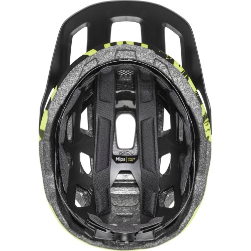 Kask Uvex React Jr. MIPS, limonkowo-czarny