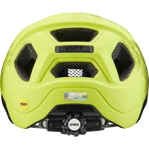 Kask Uvex React Jr. MIPS, limonkowo-czarny
