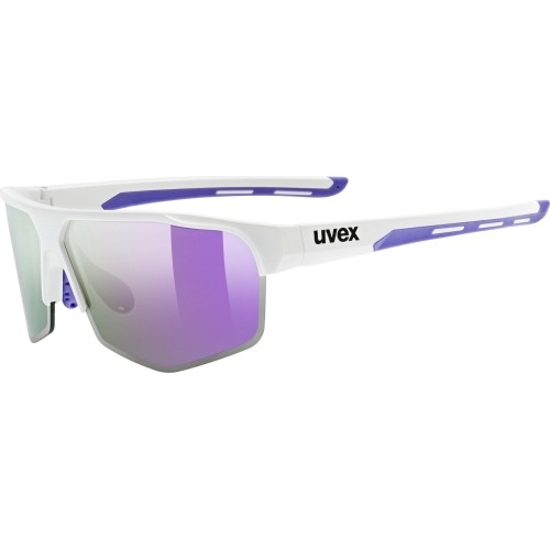 Okulary Uvex Axos Set, białe matowe / lustrzane fioletowe