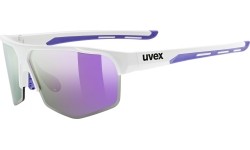 Okulary Uvex Axos Set, białe matowe / lustrzane fioletowe