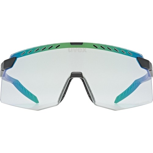 Okulary Uvex Pace Stage V, czarne matowe / lustrzane zielone
