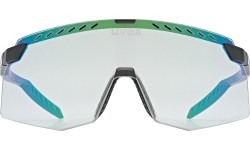 Okulary Uvex Pace Stage V, czarne matowe / lustrzane zielone