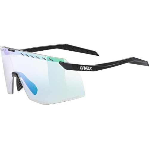 Okulary Uvex Pace Stage V, czarne matowe / lustrzane zielone