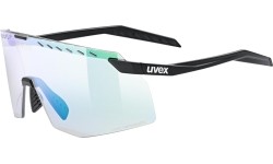 Okulary Uvex Pace Stage V, czarne matowe / lustrzane zielone