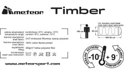 Śpiwór bawełniany Meteor Timber - Czarny