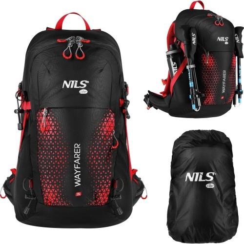 Plecak turystyczny Nils Camp Wayfarer NC1925, czerwony, 35 l