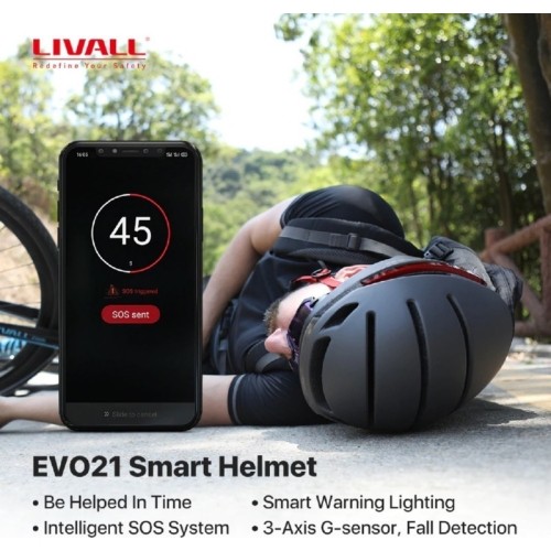 Inteligentny kask Livall EVO21, rozmiar M, fioletowy