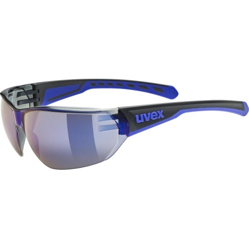 Okulary Uvex Equate black-blue matt / mirror blue