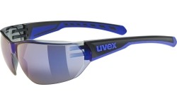 Okulary Uvex Equate black-blue matt / mirror blue