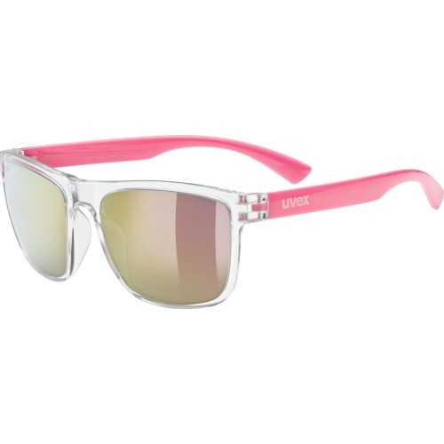 Okulary Uvex Rookie, clear-pink / mirror pink
