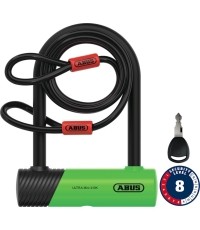 Zapięcie rowerowe Abus Ultra Mini 410K/150HB140 green SH + Cobra 10/120