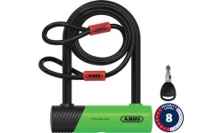 Zapięcie rowerowe Abus Ultra Mini 410K/150HB140 green SH + Cobra 10/120