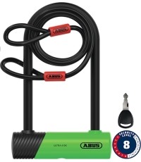 Zapięcie Abus Ultra Mini 410K/150HB180 green SH + Cobra 10/120