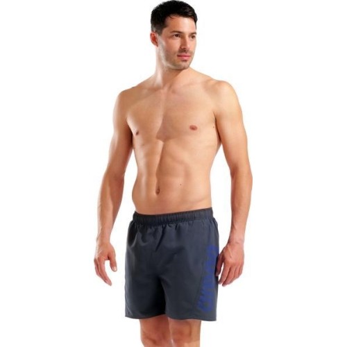Kąpielówki Arena Fundamentals Logo Boxer R Asphalt-Neon Blue L - 581