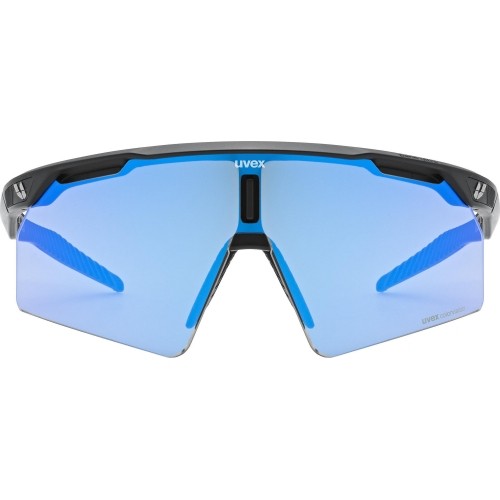 Okulary Uvex Ultimate Pace Ultra CV, czarne matowe / lustrzane niebieskie