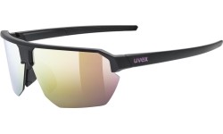 Okulary Uvex Vectiv, black matt / mirror pink