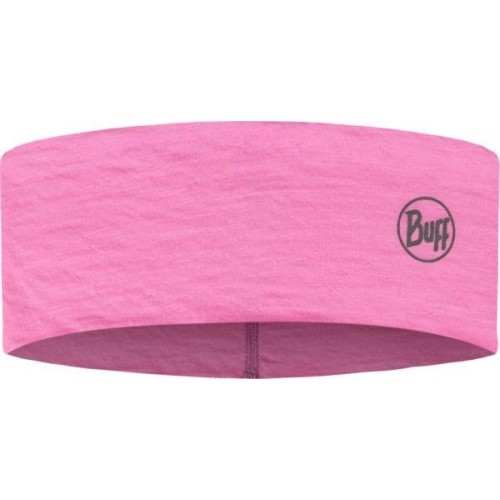 Cienka opaska na głowę Merino Solid Fluor Fuchsia - 568