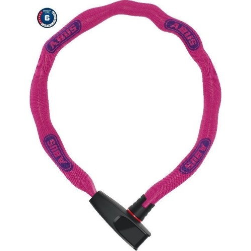 Zapięcie Abus 6806K/85 NEON pink (square chain)