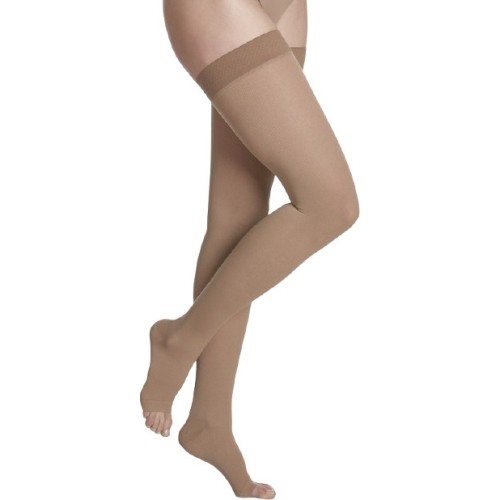 Pończochy uciskowe do połowy uda COTTON by SIGVARIS, 2. klasa ucisku - M - Długa