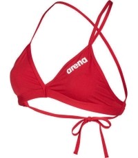 Damski top do pływania Puma Team Tie Back czerwono-biały - 450