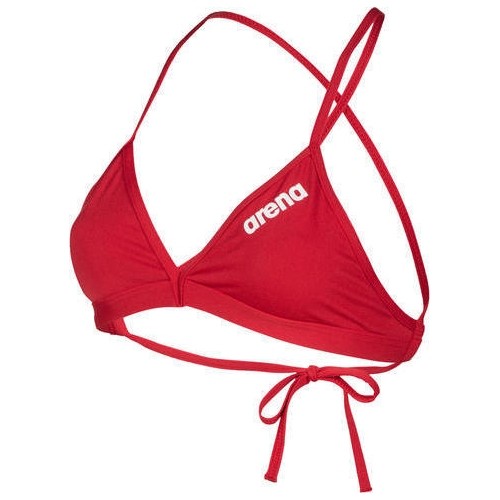 Damski top do pływania Puma Team Tie Back czerwono-biały - 450