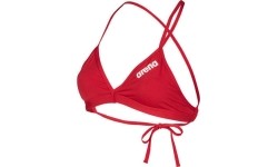 Damski top do pływania Puma Team Tie Back czerwono-biały - 450