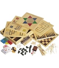 Philos drewniany zestaw gier 100, 35,5x35,5 cm