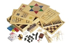 Philos drewniany zestaw gier 100, 35,5x35,5 cm