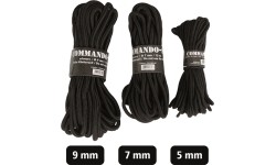 Lina komando, czarna 5 mm (15 m)